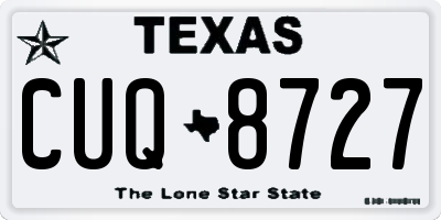 TX license plate CUQ8727