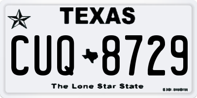 TX license plate CUQ8729