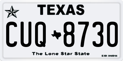TX license plate CUQ8730