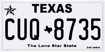 TX license plate CUQ8735