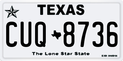 TX license plate CUQ8736