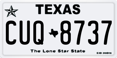 TX license plate CUQ8737