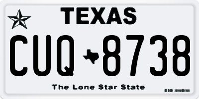 TX license plate CUQ8738