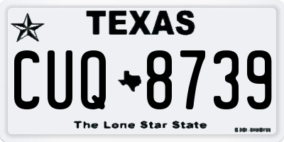 TX license plate CUQ8739