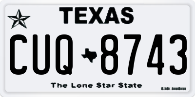 TX license plate CUQ8743