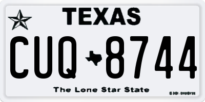 TX license plate CUQ8744