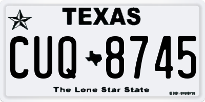 TX license plate CUQ8745