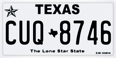 TX license plate CUQ8746