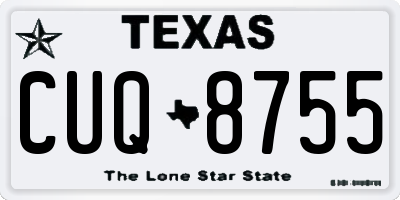 TX license plate CUQ8755