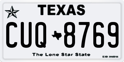 TX license plate CUQ8769