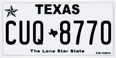 TX license plate CUQ8770