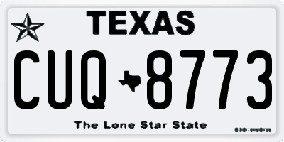TX license plate CUQ8773
