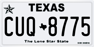 TX license plate CUQ8775