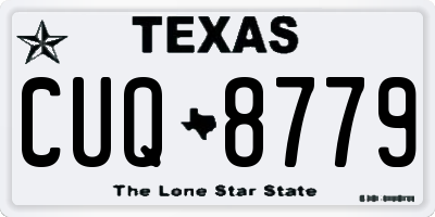 TX license plate CUQ8779