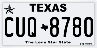 TX license plate CUQ8780