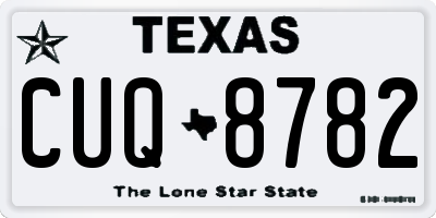 TX license plate CUQ8782