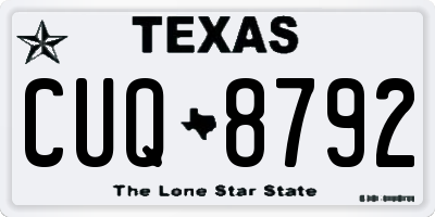TX license plate CUQ8792