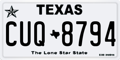 TX license plate CUQ8794