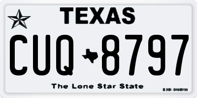 TX license plate CUQ8797
