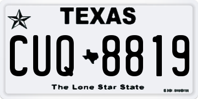 TX license plate CUQ8819