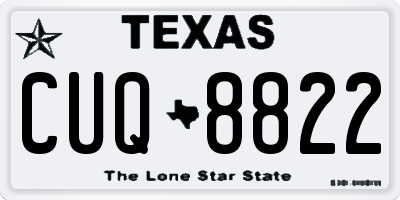 TX license plate CUQ8822