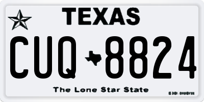 TX license plate CUQ8824
