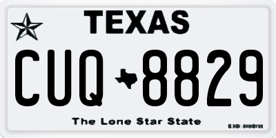 TX license plate CUQ8829