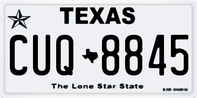 TX license plate CUQ8845