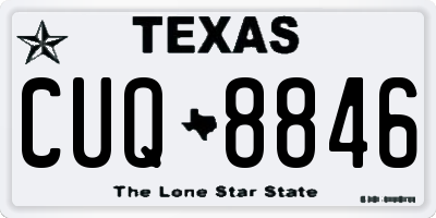 TX license plate CUQ8846