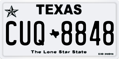 TX license plate CUQ8848