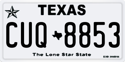 TX license plate CUQ8853