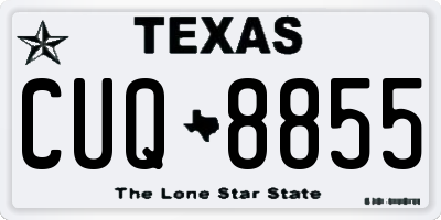 TX license plate CUQ8855