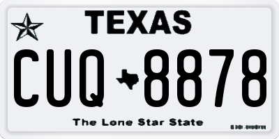 TX license plate CUQ8878