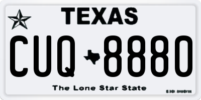 TX license plate CUQ8880