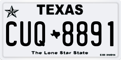 TX license plate CUQ8891