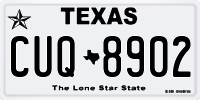 TX license plate CUQ8902