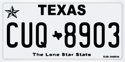 TX license plate CUQ8903