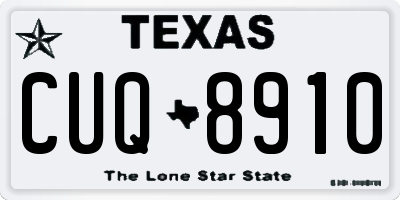 TX license plate CUQ8910
