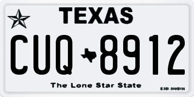 TX license plate CUQ8912