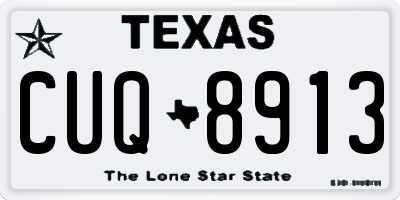 TX license plate CUQ8913