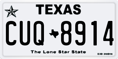 TX license plate CUQ8914