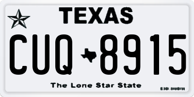 TX license plate CUQ8915