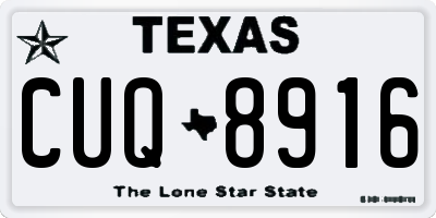 TX license plate CUQ8916