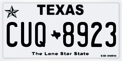 TX license plate CUQ8923