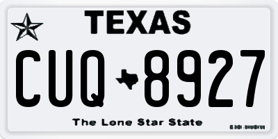 TX license plate CUQ8927