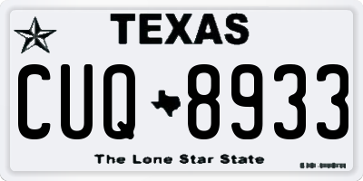 TX license plate CUQ8933