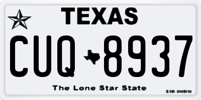 TX license plate CUQ8937