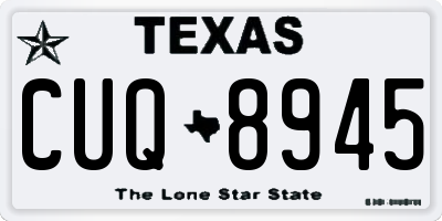 TX license plate CUQ8945