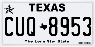 TX license plate CUQ8953