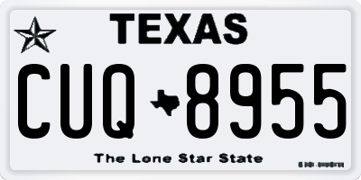 TX license plate CUQ8955